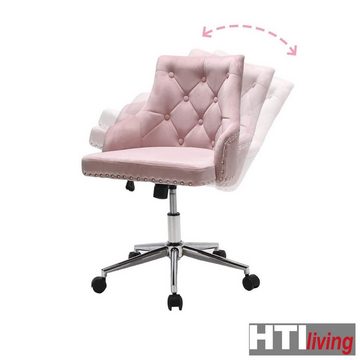 HTI-Living Schreibtischstuhl Schreibtischstuhl Nevic Rosa (Stück, 1 St), höhenverstellbarer Drehstuhl mit Kippfunktion