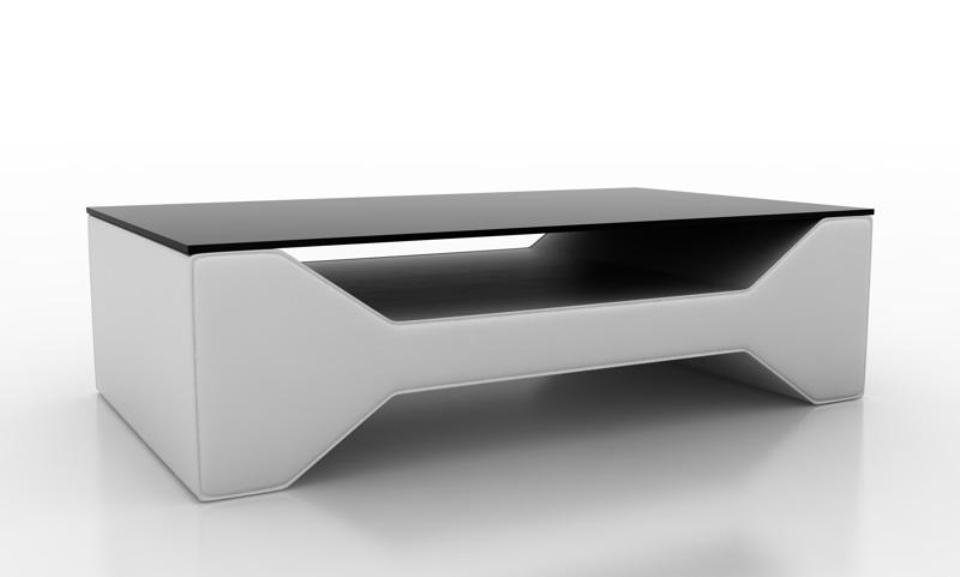 JVmoebel Couchtisch Exklusiver Couchtisch aus italienischem Leder und Holzgestell, Made in Europa