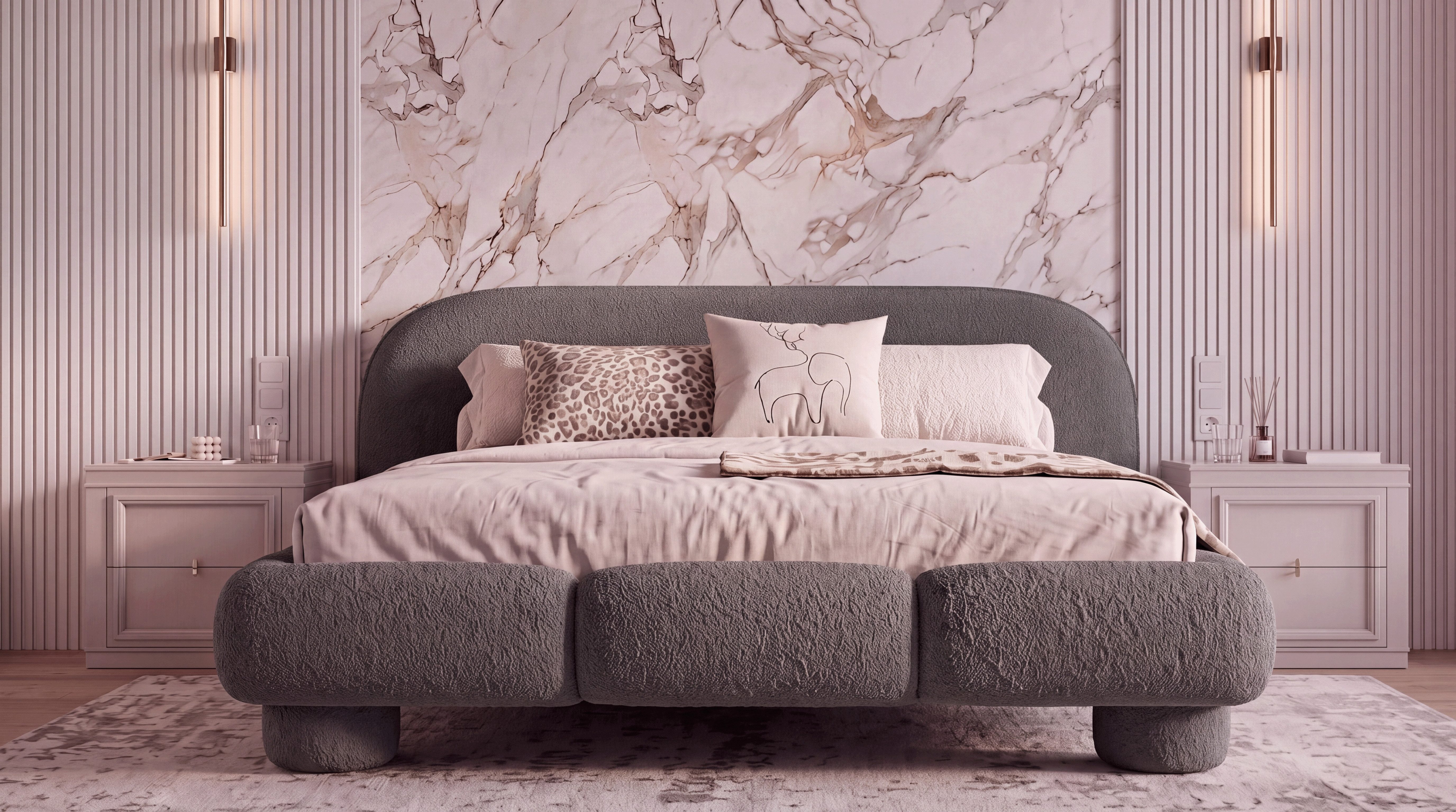 thematys Polsterbett mit Bettkasten, CLOUD 140x200 160x200 180x200 200x200cm (Kopfteil im Oversize-Look und Stauraum – weich, modern und pflegeleicht), Inklusive Lattenrost), hochwertiger Bezug