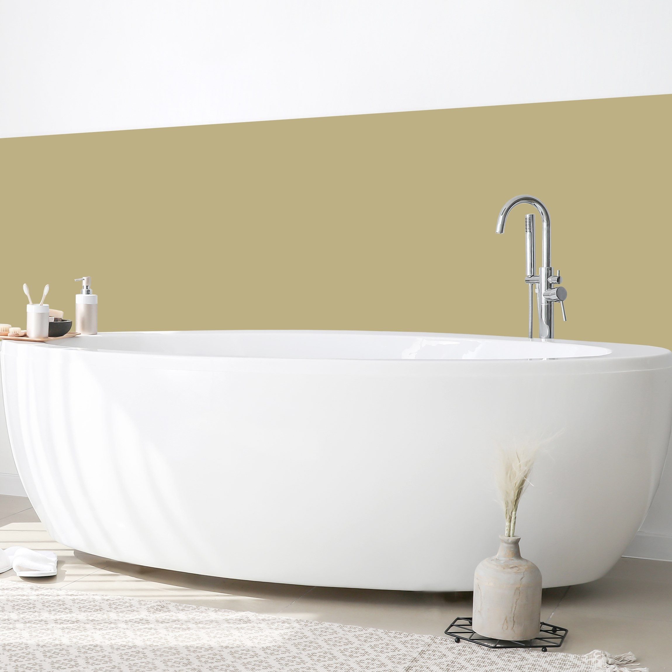 Bilderdepot24 Badrückwand grün fugenlose Wandverkleidung Bad günstig online kaufen