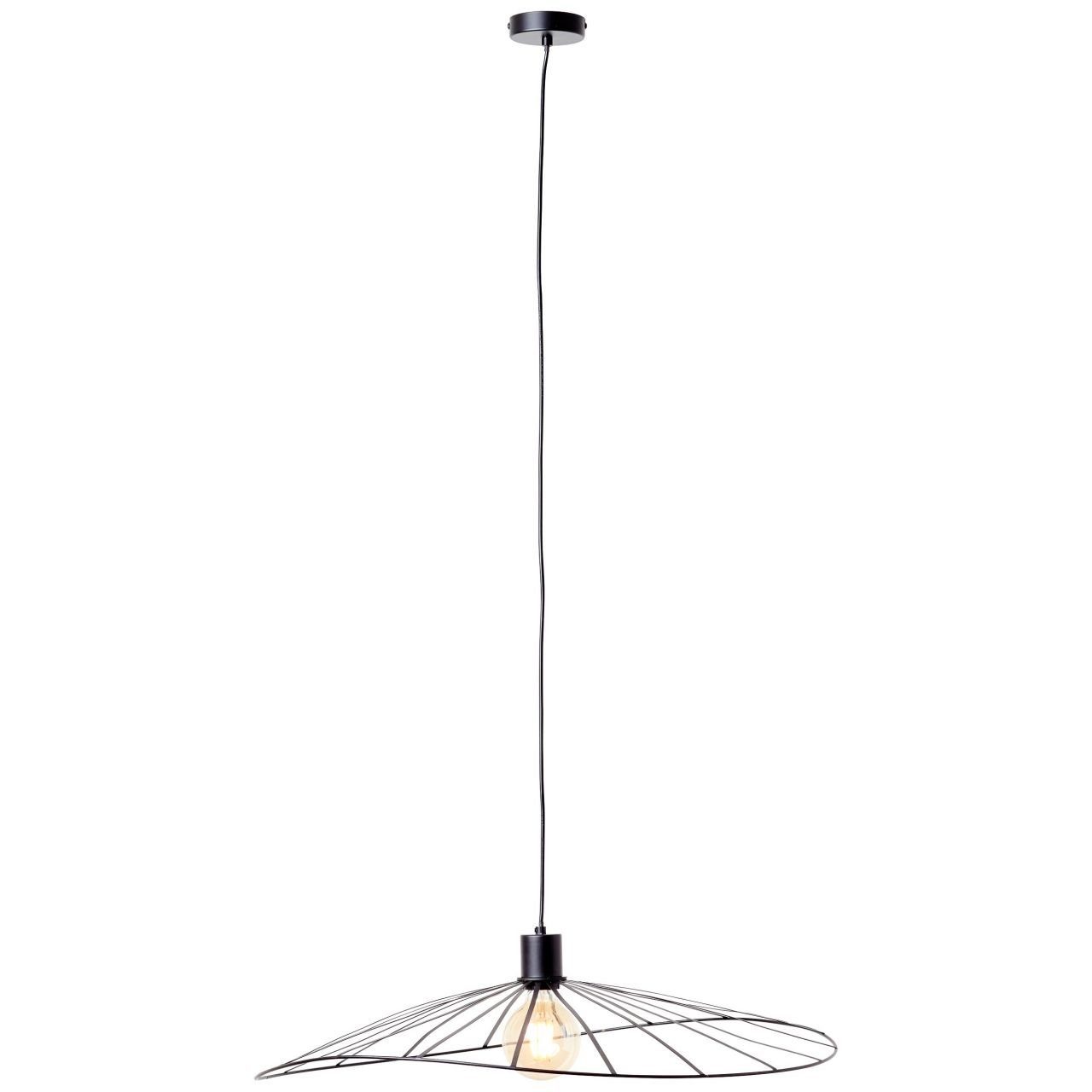 Brilliant Pendelleuchte 1flg schwarz Leika 1x matt, Pendelleuchte 52W, A60, Lampe, Leika, Kabel E27