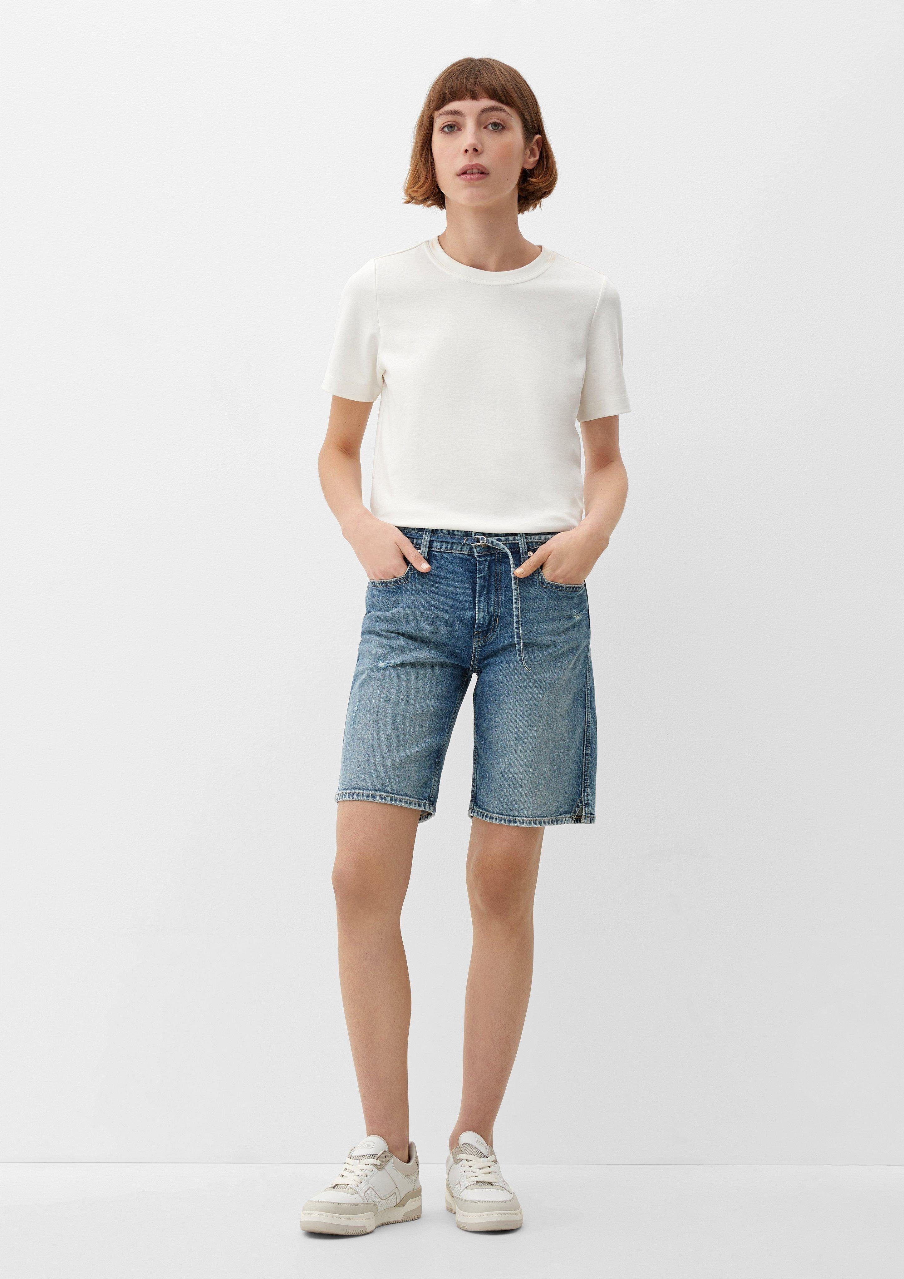 s.Oliver Shorts Jeans-Bermuda Karolin / Regular Fit / Mid Rise / Straight Leg Waschung ozeanblau