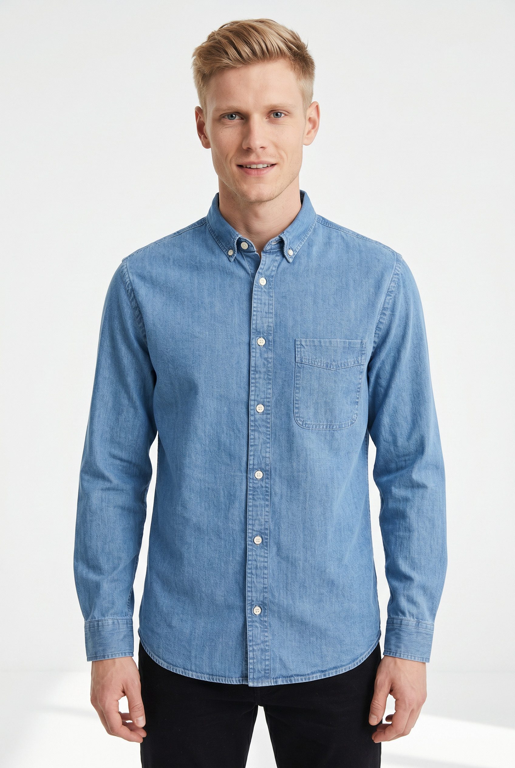 Jack & Jones Langarmhemd JPRBLUDEREK DENIM L/S SHIRT