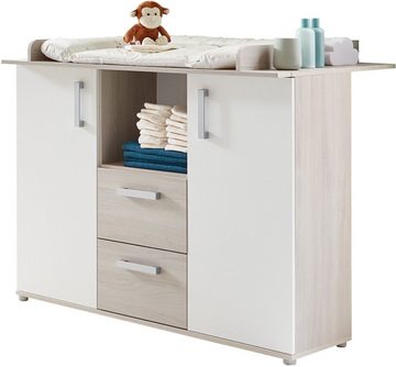 Lüttenhütt Babyzimmer-Komplettset Geert, (Set, 3-St., Kinderbett, Schrank, Wickelkommode), Made in Germany; mit Kinderbett, Schrank und Wickelkommode