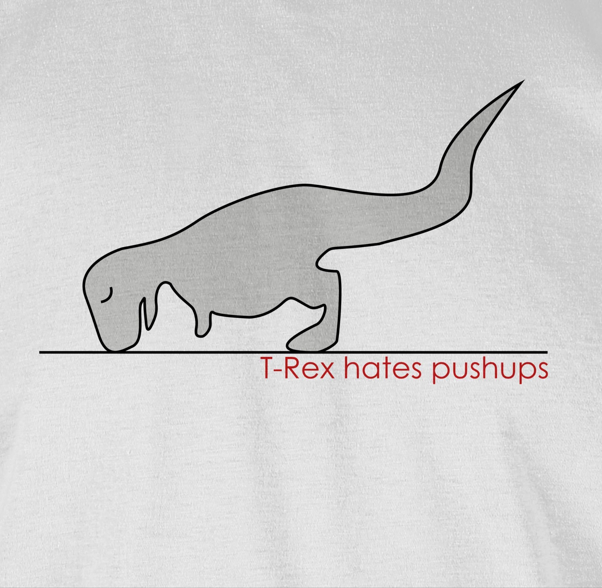 T-Shirt hates Pushups Nerd 02 Geschenke Shirtracer Weiß T-Rex