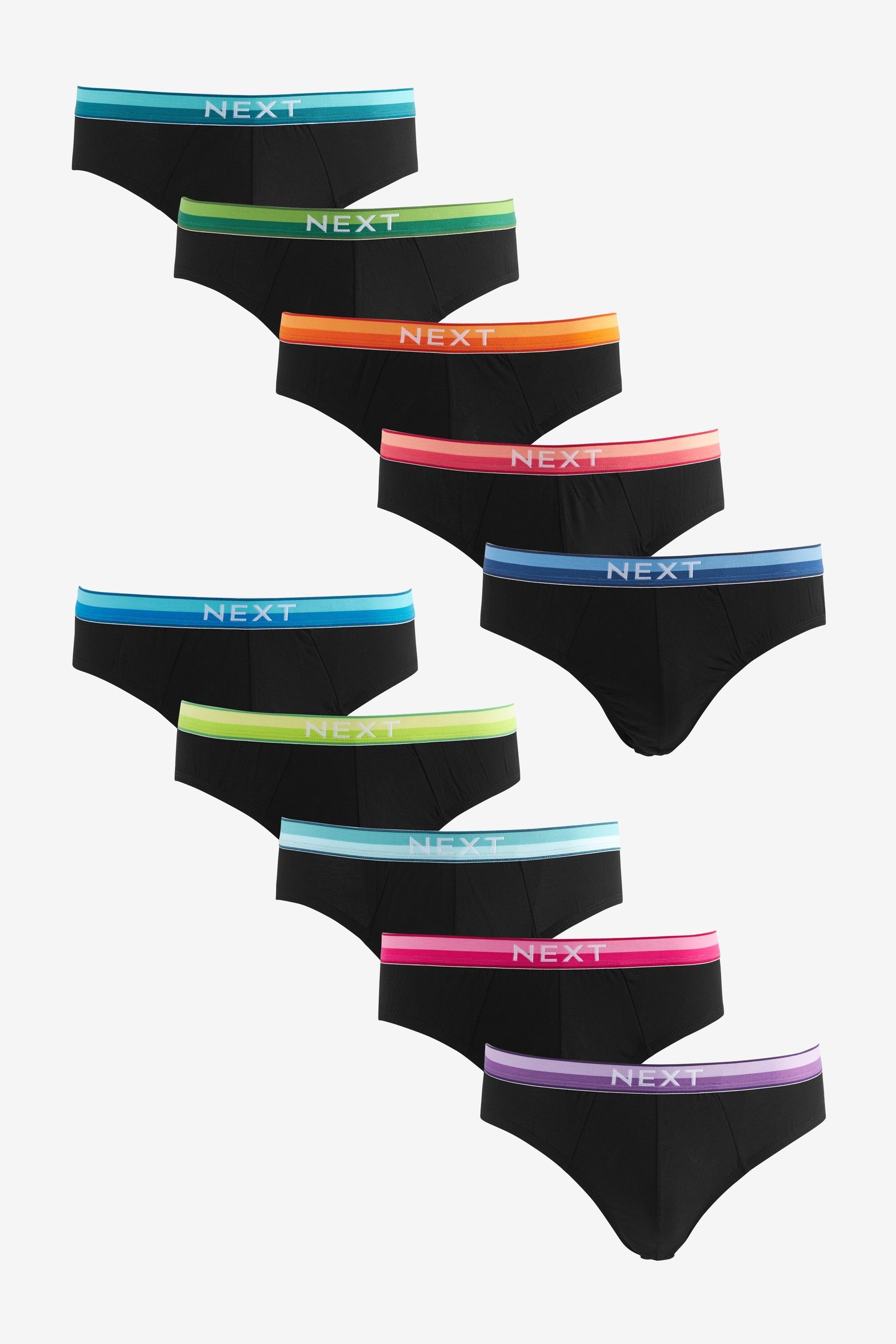 Slips NEXT – Lot De 10, Coupe Classique, Essentiels Intemporels Pour Homme