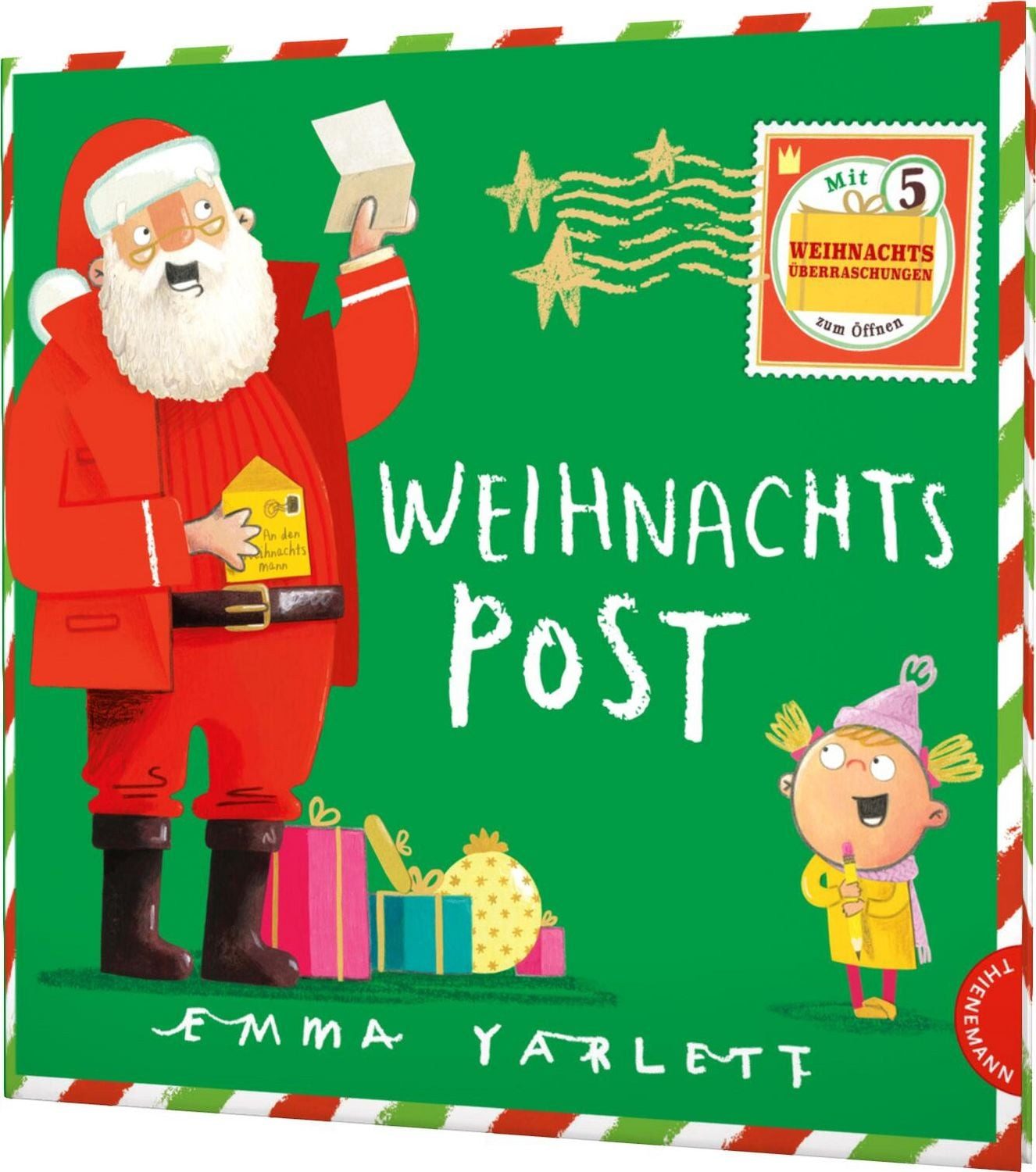 Kinderbuch Weihnachtspost Mit echten Päckchen und Briefen zum Auffalten Emma Yarlett