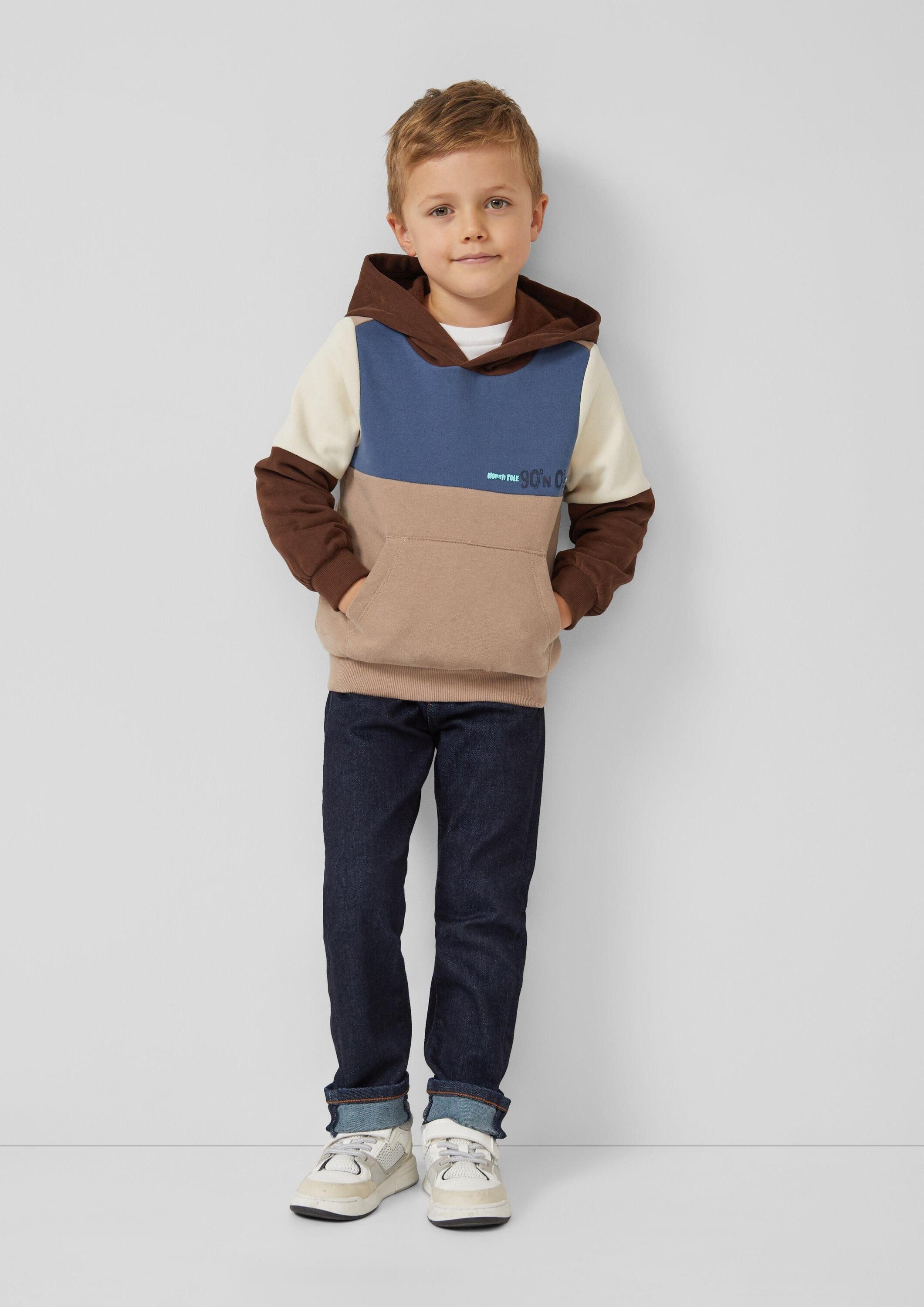 s.Oliver Sweatshirt Sweatshirt Kuscheliger Hoodie mit Colourblocking – Bild 3 von 4