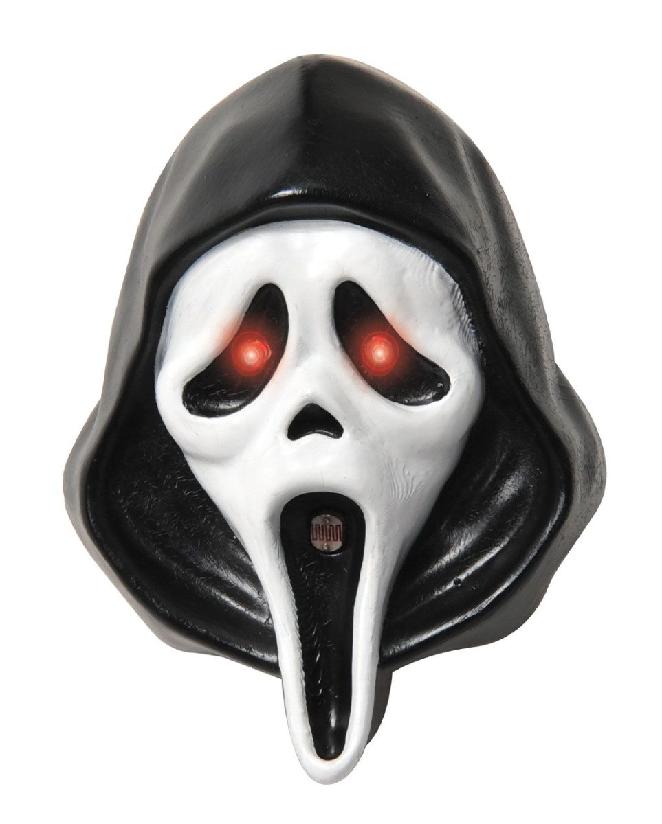 Horror-Shop Dekoobjekt Ghostface mit Sound Schockeffekt als Halloween Dek