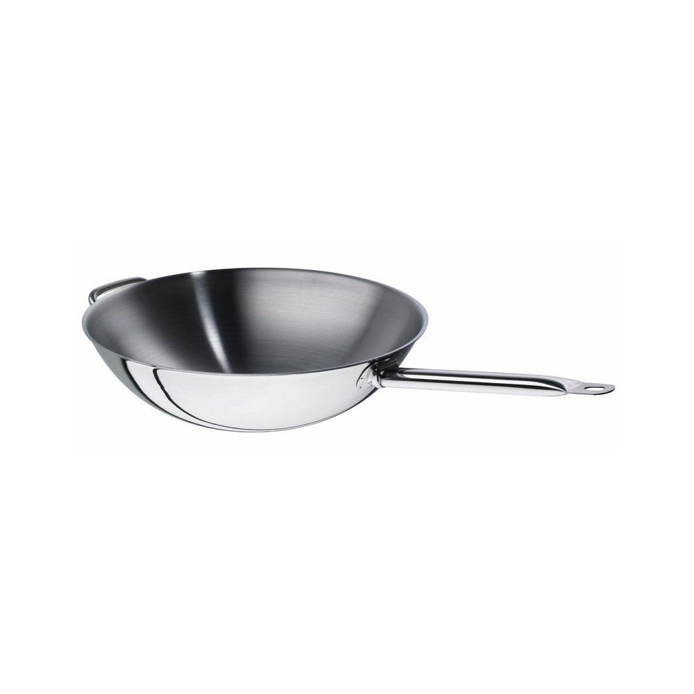 SCHULTE-UFER Wok Trigon, Edelstahl (Einzelartikel, 1-tlg., 1 x Wok), Ø36 cm, induktionsgeeignet | Woks