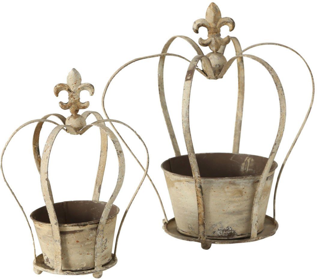 BOLTZE Übertopf Pflanztopf Krone, 2 tlg., Set 2 (2 St)