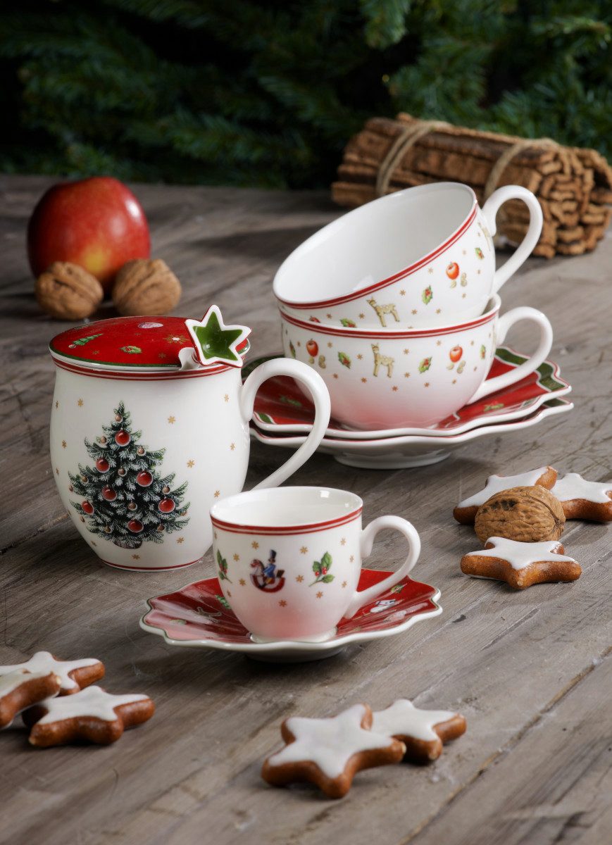 Villeroy & Boch Geschirr-Set Toy's Delight Milchkaffee-Obertasse 0,3 l Set6, Premium Porcelain