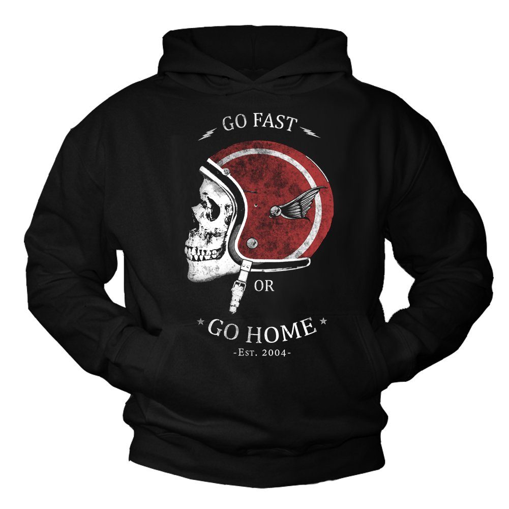 MAKAYA Kapuzenpullover Herren Motorad Bekleidung Skull Totenkopf Hoodie Sweatshirt Kapuze