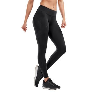 2xU Sporthose Kompressionshose lang (1-tlg) Abgestufte Kompression, Flatlock Nähte, Antibakteriell