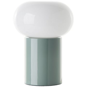 Lightbox Tischleuchte, ohne Leuchtmittel, Tischleuchte mit weißem Glas, 27 cm Höhe, E27, grün