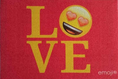 Fußmatte Rockbites - Fußmatte "Emoji - Love" Türmatte Fußabstreifer (100919), Rockbites