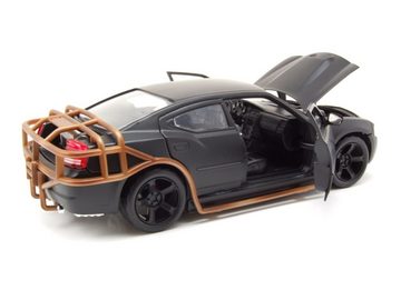 JADA Modellauto Dodge Charger Heist Car 2006 matt schwarz Fast & Furious Modellauto, Maßstab 1:24