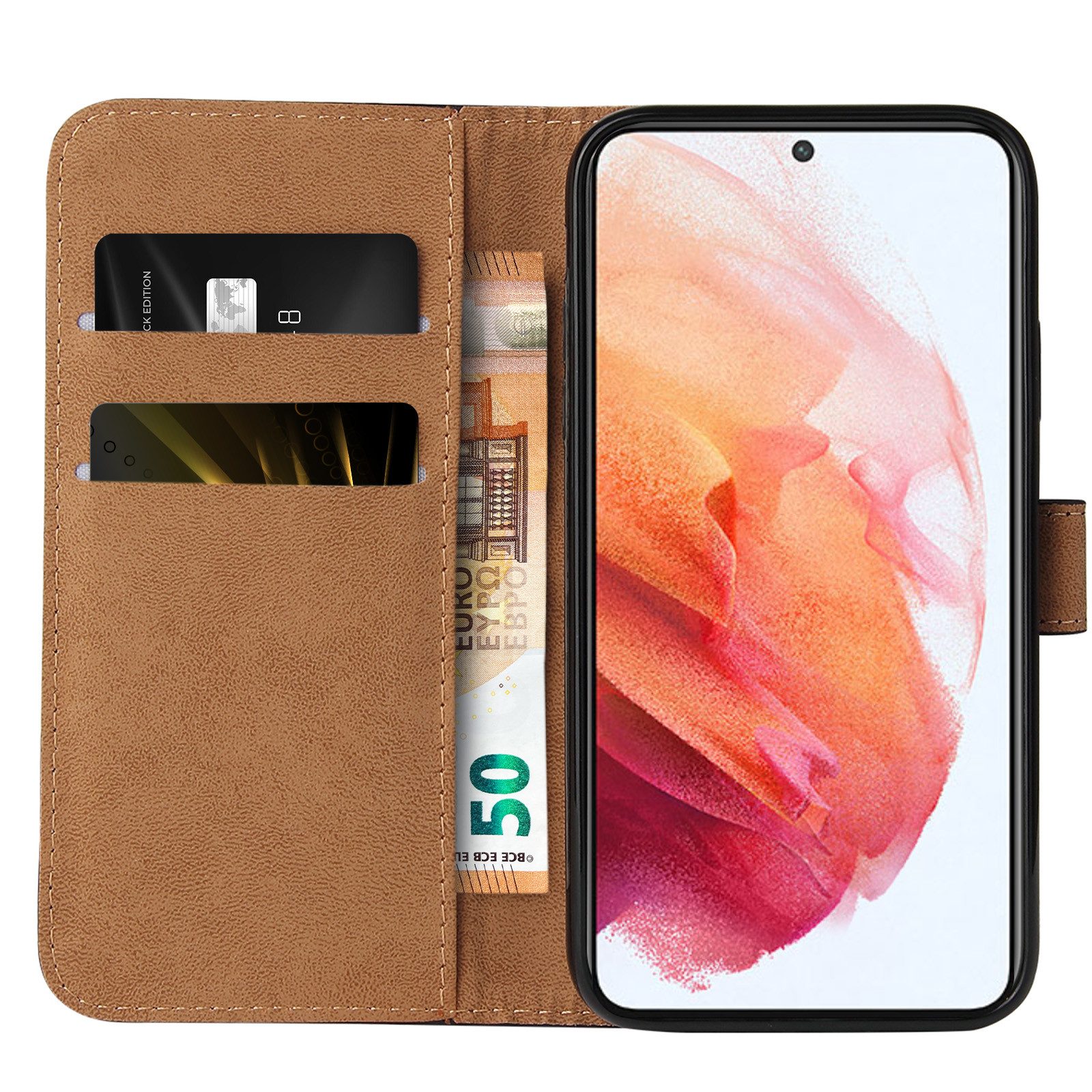 Tec-Expert Handyhülle Klapp Hülle für Samsung Galaxy S22 6.1 Zoll, 6.1, Flip Case für Samsung Galaxy S22