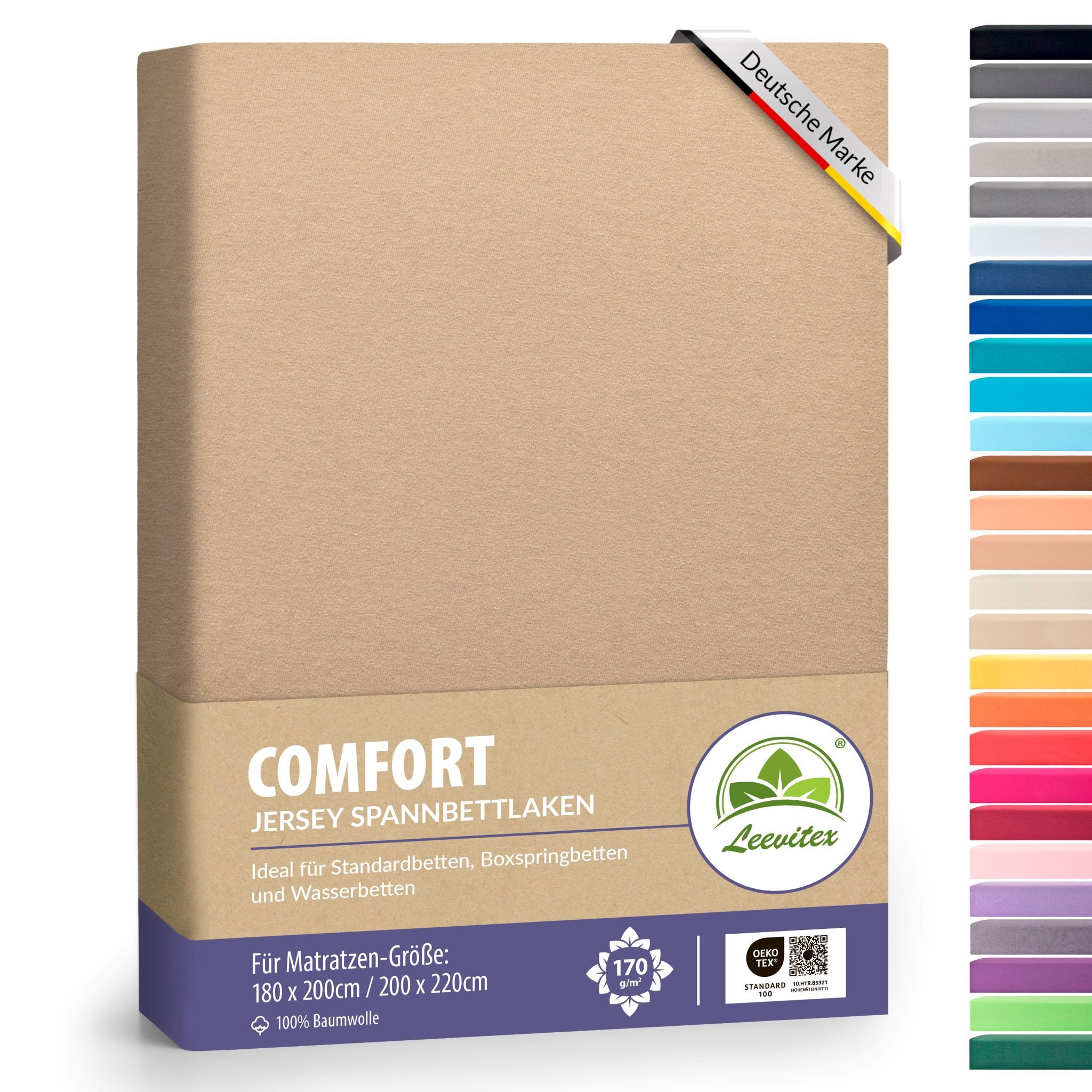 leevitex® Spannbettlaken Spannbettlaken Boxspringbett & Wasserbett Spannbet günstig online kaufen