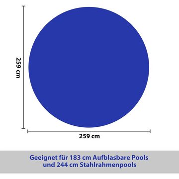 Sekey Pool-Abdeckplane 200g/m² PE Aufblasbare Poolabdeckung Rund Pool Abdeckplanen Rundbecken, in verschiedenen Größen und Farben