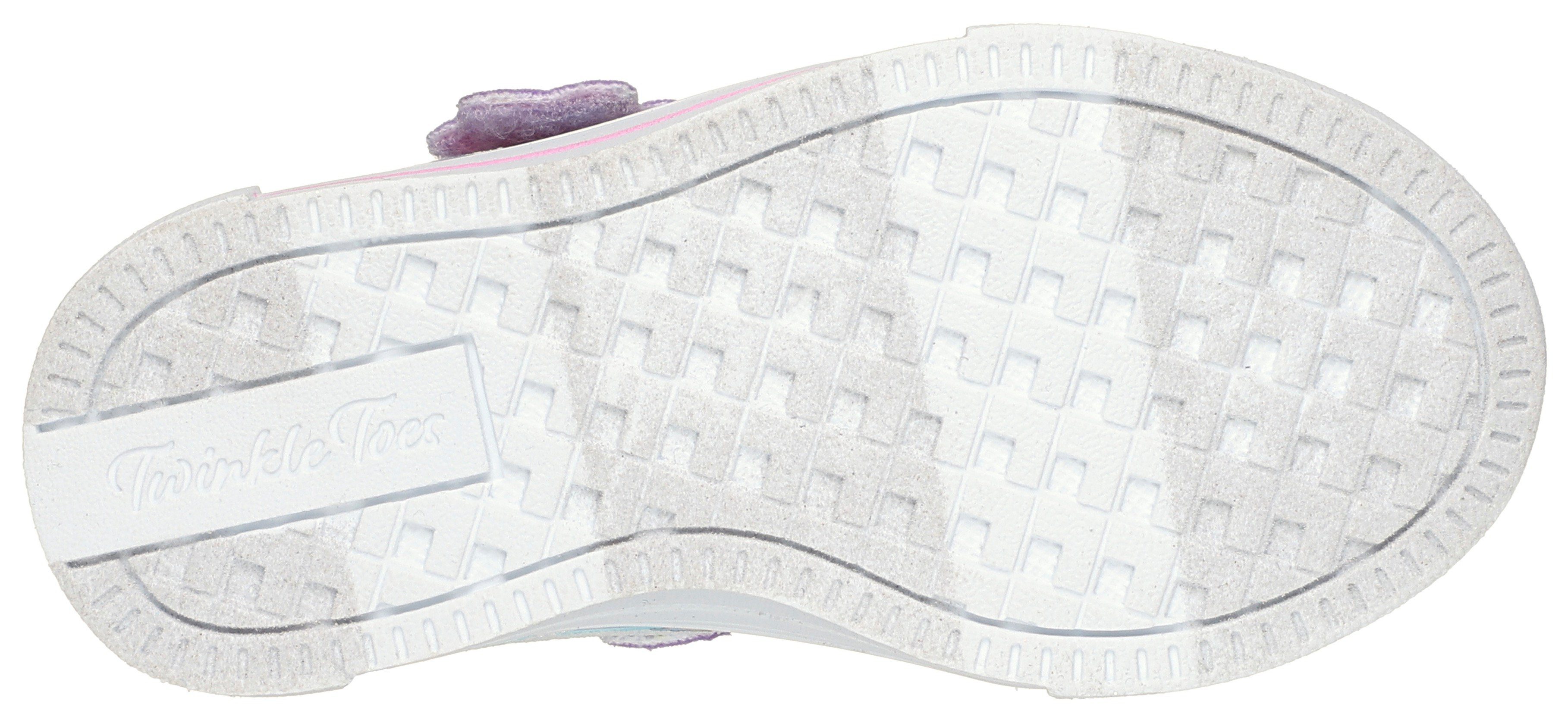 Skechers TWINKLE SPARKS - JUMPIN CLOUDS Lauflernschuh Blink,-Klettschuh mit Nieten, Größenschablone zum Download