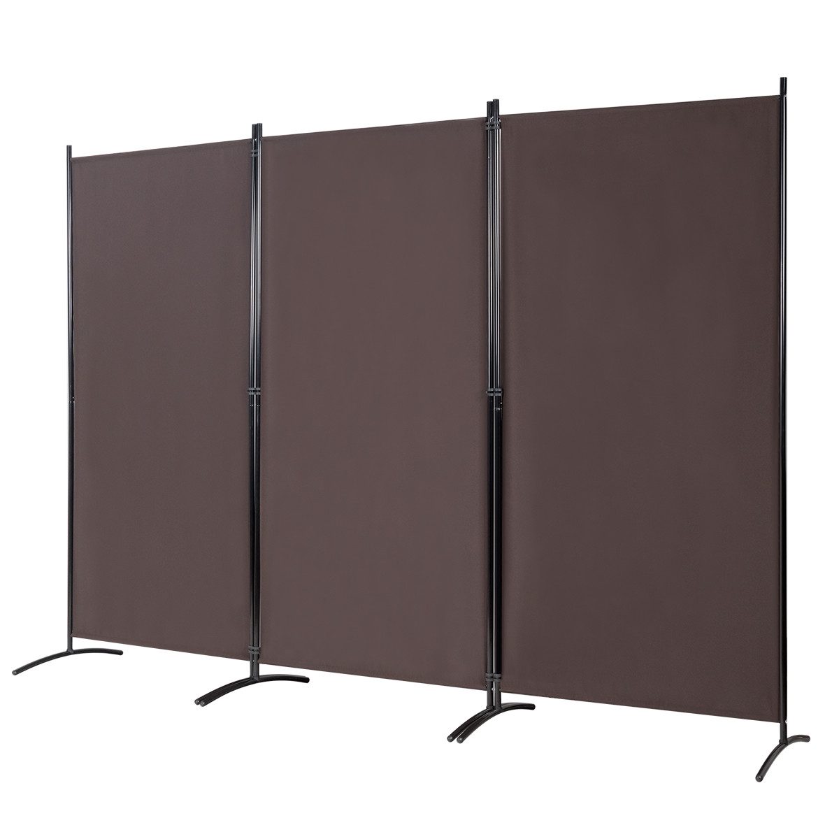 COSTWAY Paravent (3 St), mit verstellbaren Untersetzern, 260 x 183cm günstig online kaufen