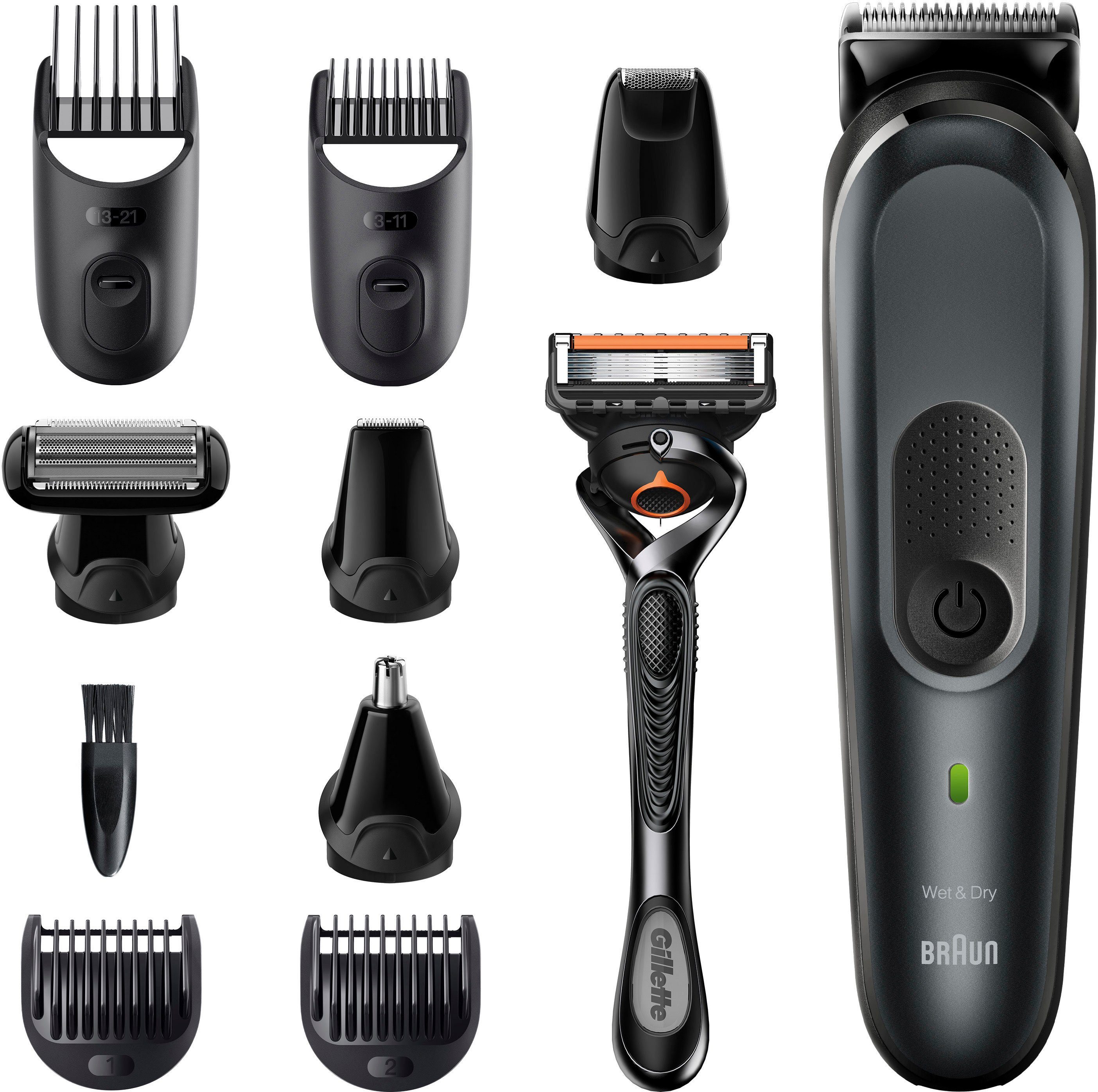 AutoSense-Technologie Braun 7 MGK7321, Multi-Grooming-Kit Haarschneider