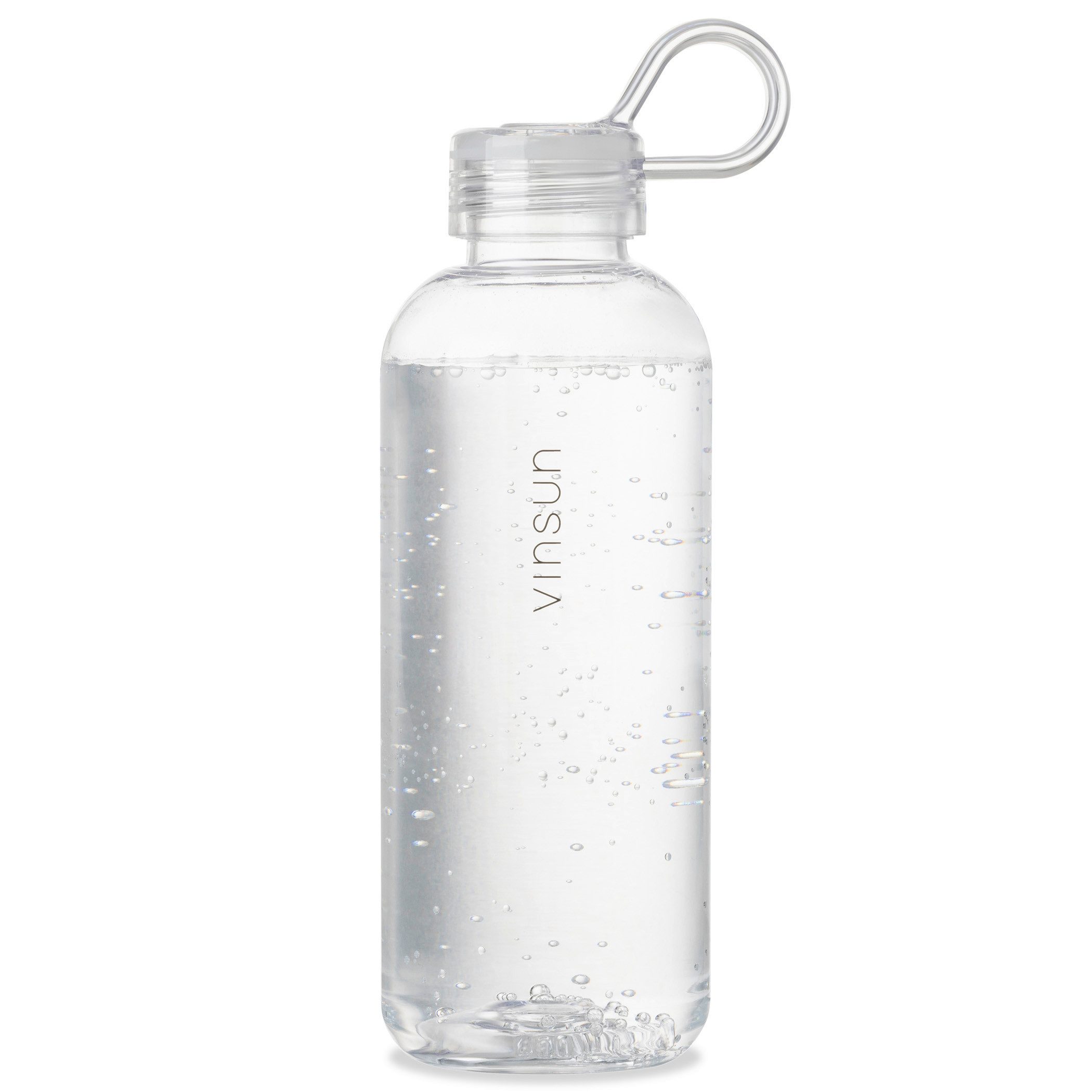 Vinsun Trinkflasche Trinkflasche 650ml, Kohlensäure geeignet, auslaufsicher, Tritan, BPA frei, bruchsicher, geruchs- und geschmacksneutral, auslaufsicher