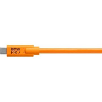 Tether Tools USB Cable USB-C zu Micro-B 4,6 m - Datenkabel - orange USB-Kabel