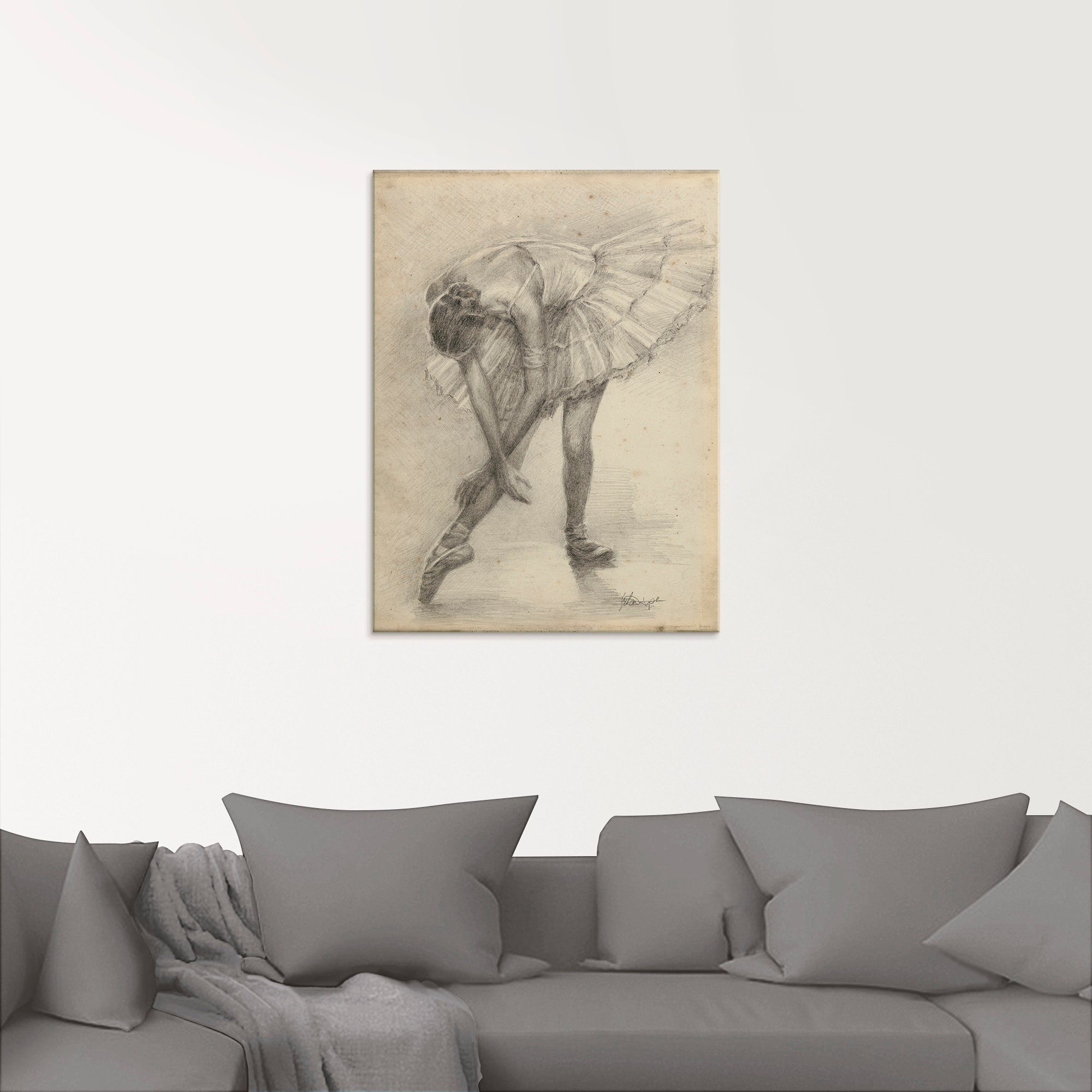 Artland Glasbild »Antike Ballerina Übung II«, Sport (1 Stück)-kaufen