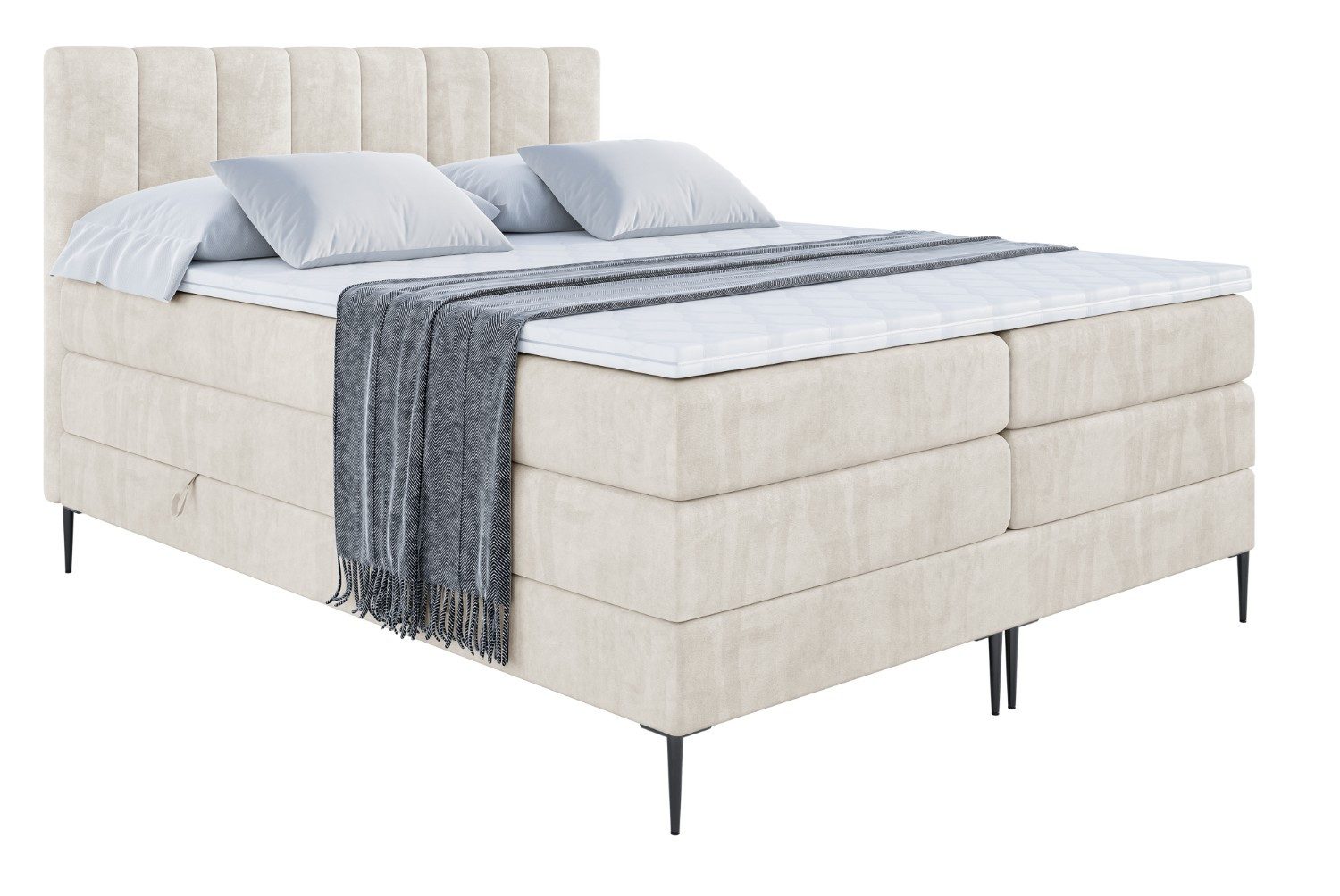 ALTDECOR Boxspringbett OTTA-F KING (Multipocket-Matratze H4, günstig online kaufen