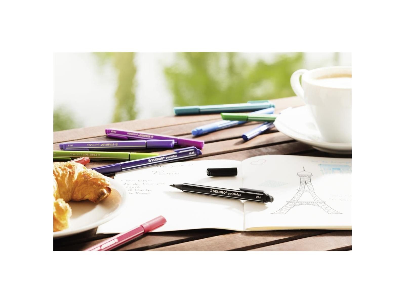 STABILO Faserstift STABILO pointMax Filzstift - 0,8 mm - 18er Set