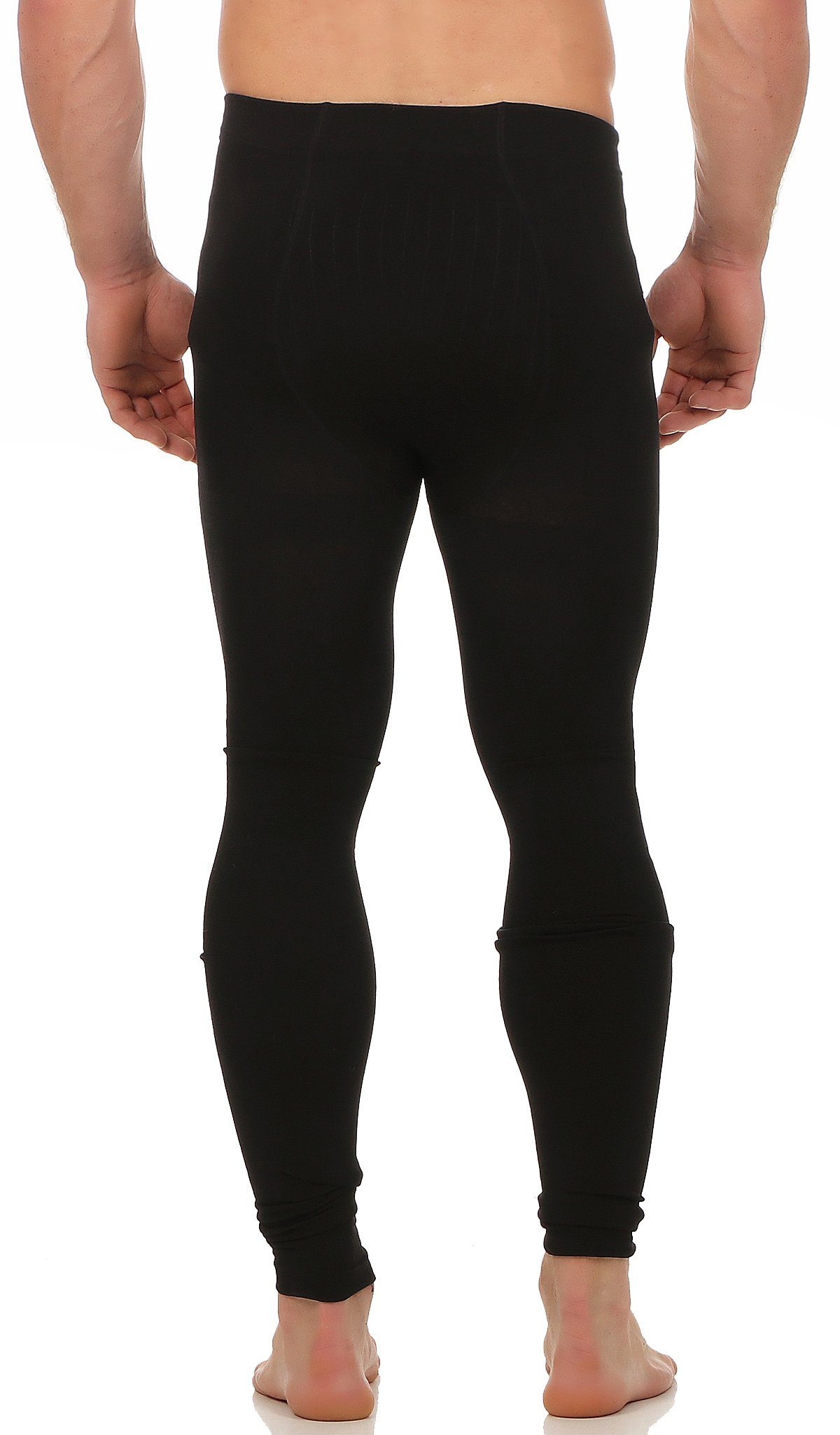 CLEO STYLE Lange Unterhose Herren Thermo Leggings CL 2020 Black / 2 Stück S / M – Bild 4 von 4