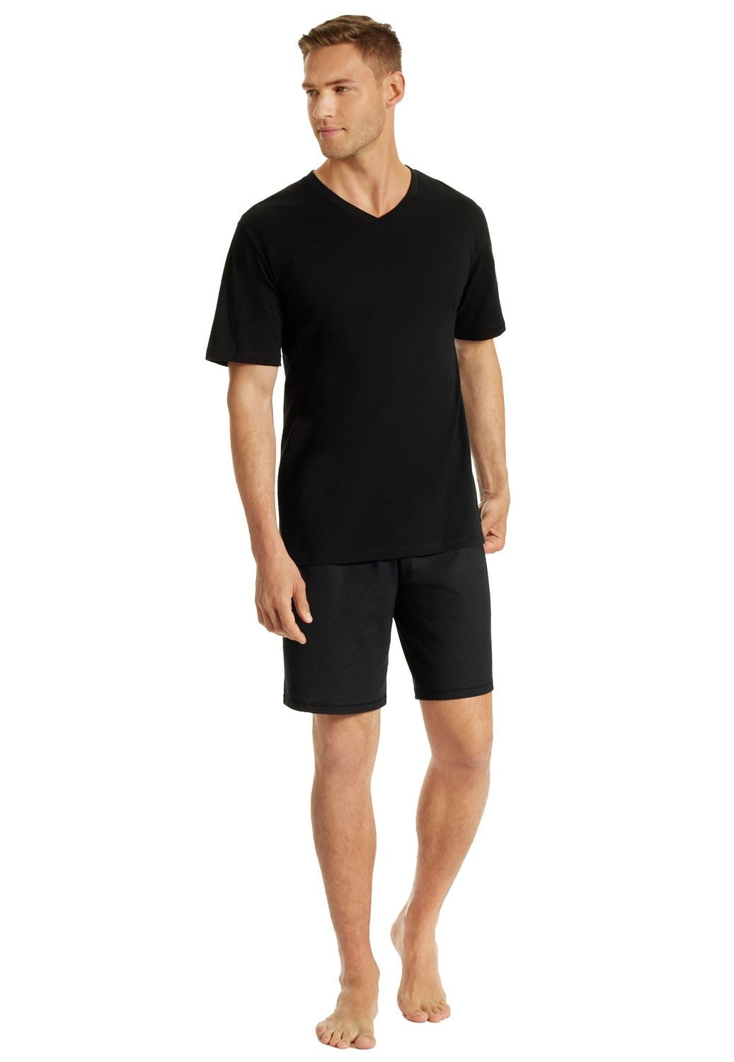uncover by SCHIESSER Shorty "UNCOVER Nightwear", (2 tlg.), V-Ausschnitt, Ku günstig online kaufen