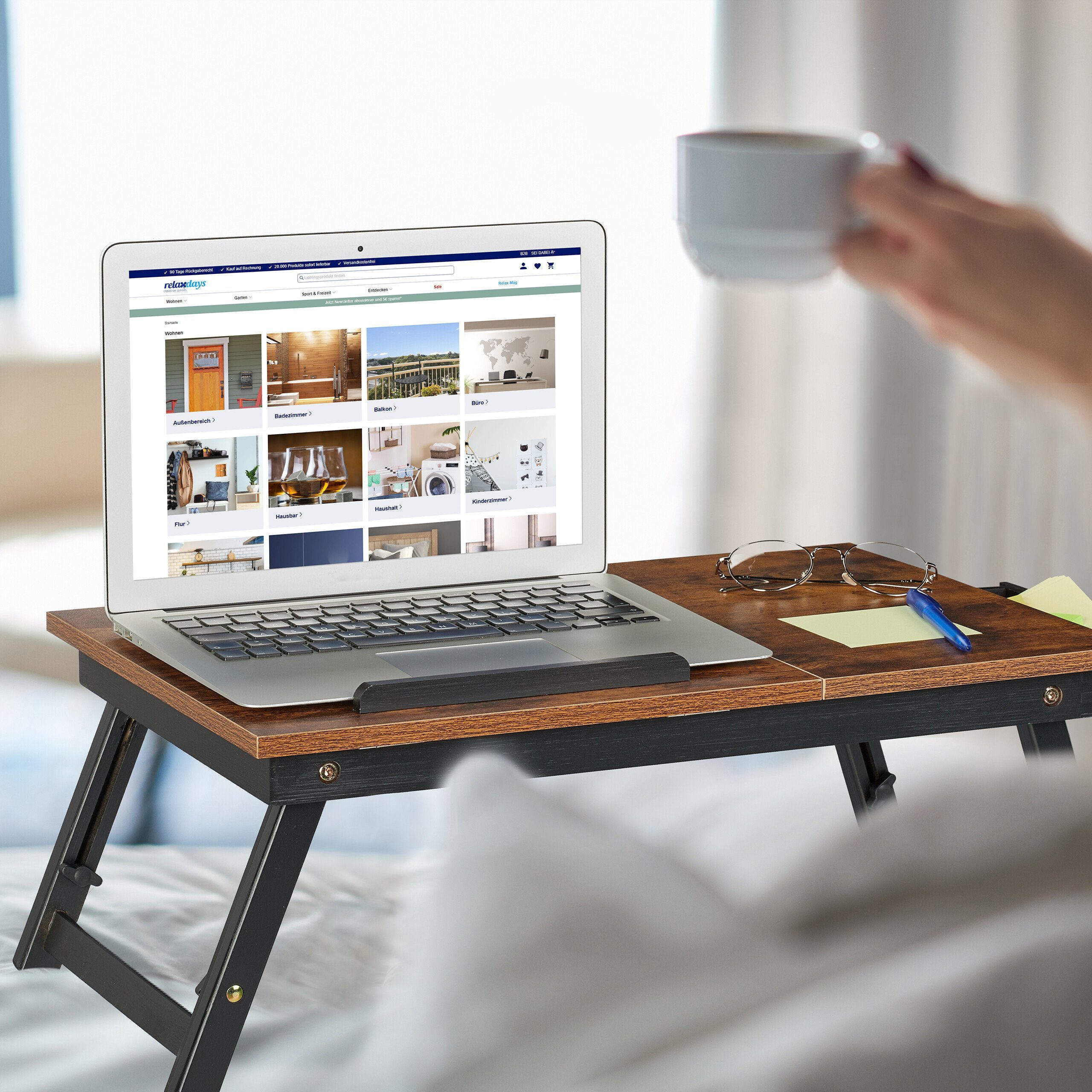 relaxdays Laptoptisch Höhenverstellbarer Laptoptisch günstig online kaufen