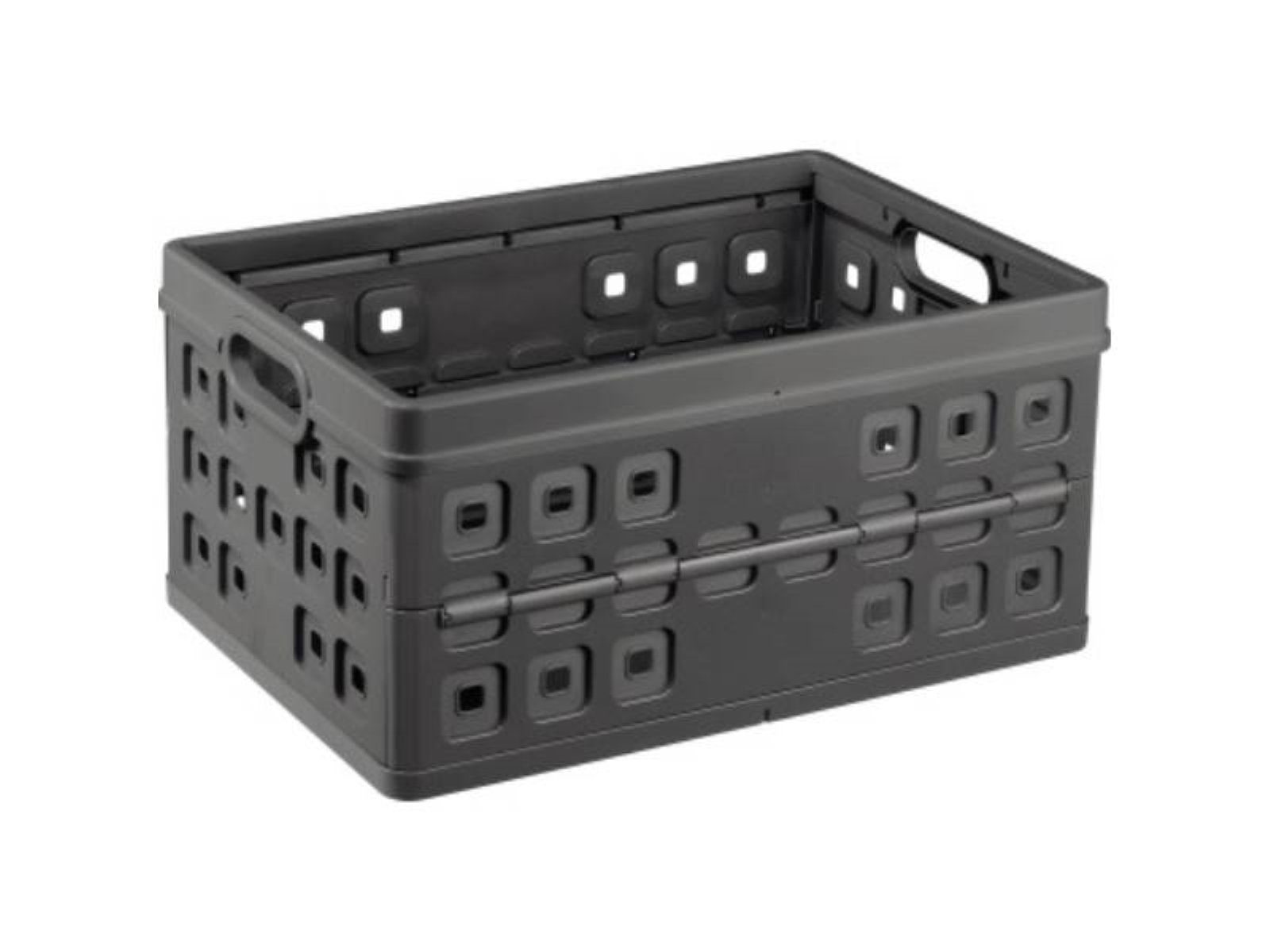 Helit H6160402 Caja De Almacenaje De 22L: Transparente, Apilable Y Con Asa Para Llevar A Todas Partes