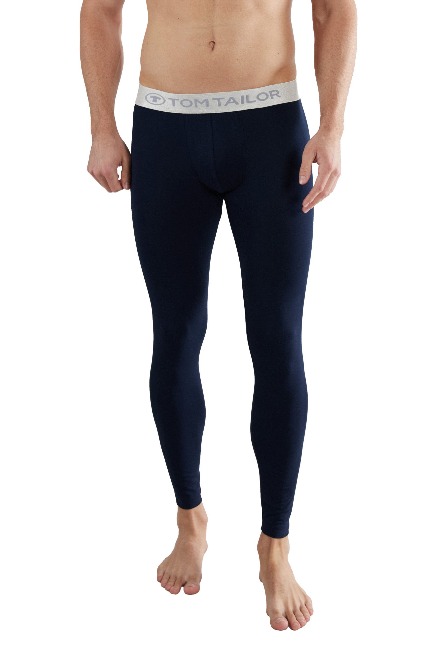 TOM TAILOR Leggings Logobund, eng, leicht, elastisch, basic, bequem, Baumwollmix