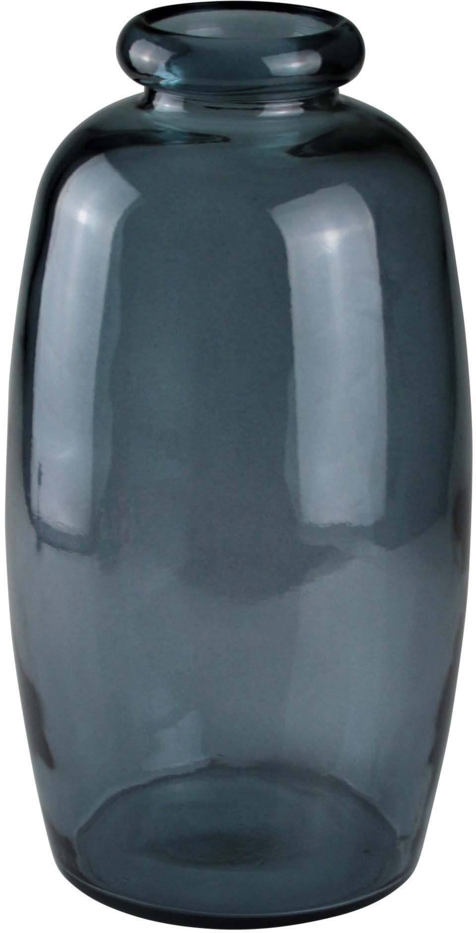 AM Design Bodenvase, mundgelasen, Höhe 35 cm dunkelblau