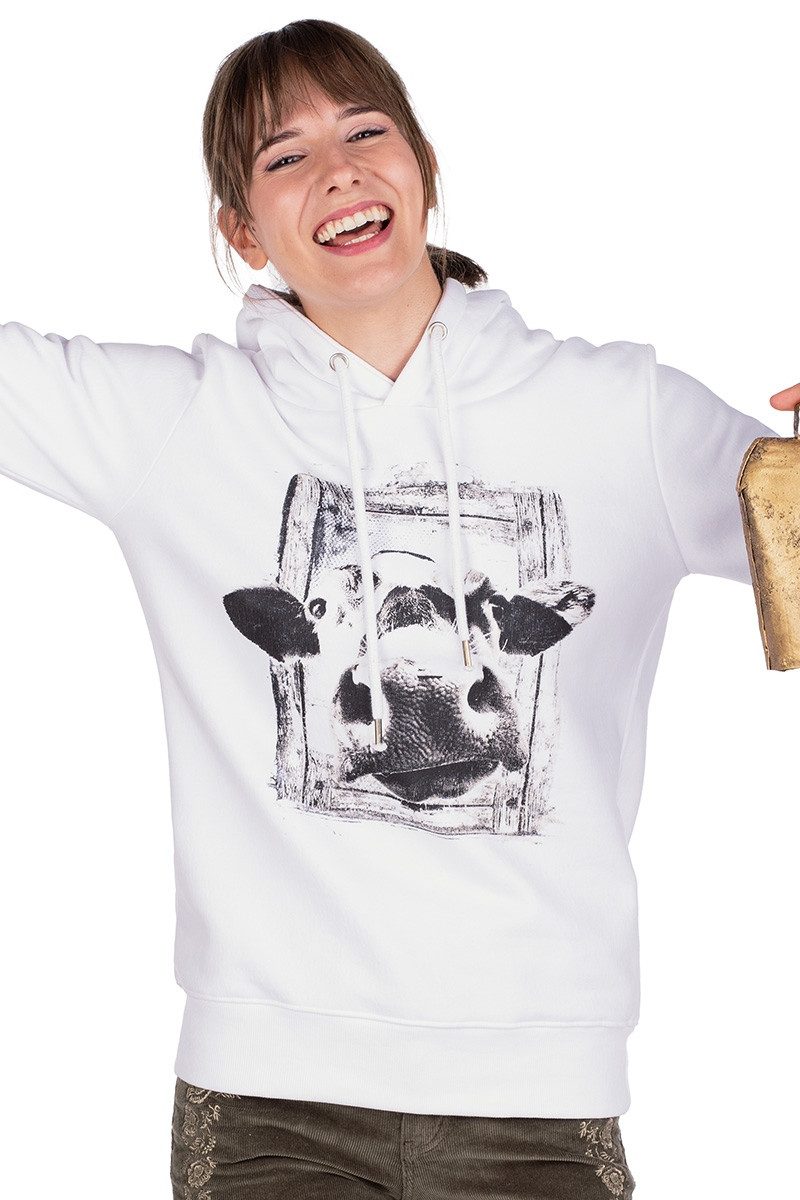 Hangowear Rundhalspullover Hoodie Damen - XAVIRA - weiß