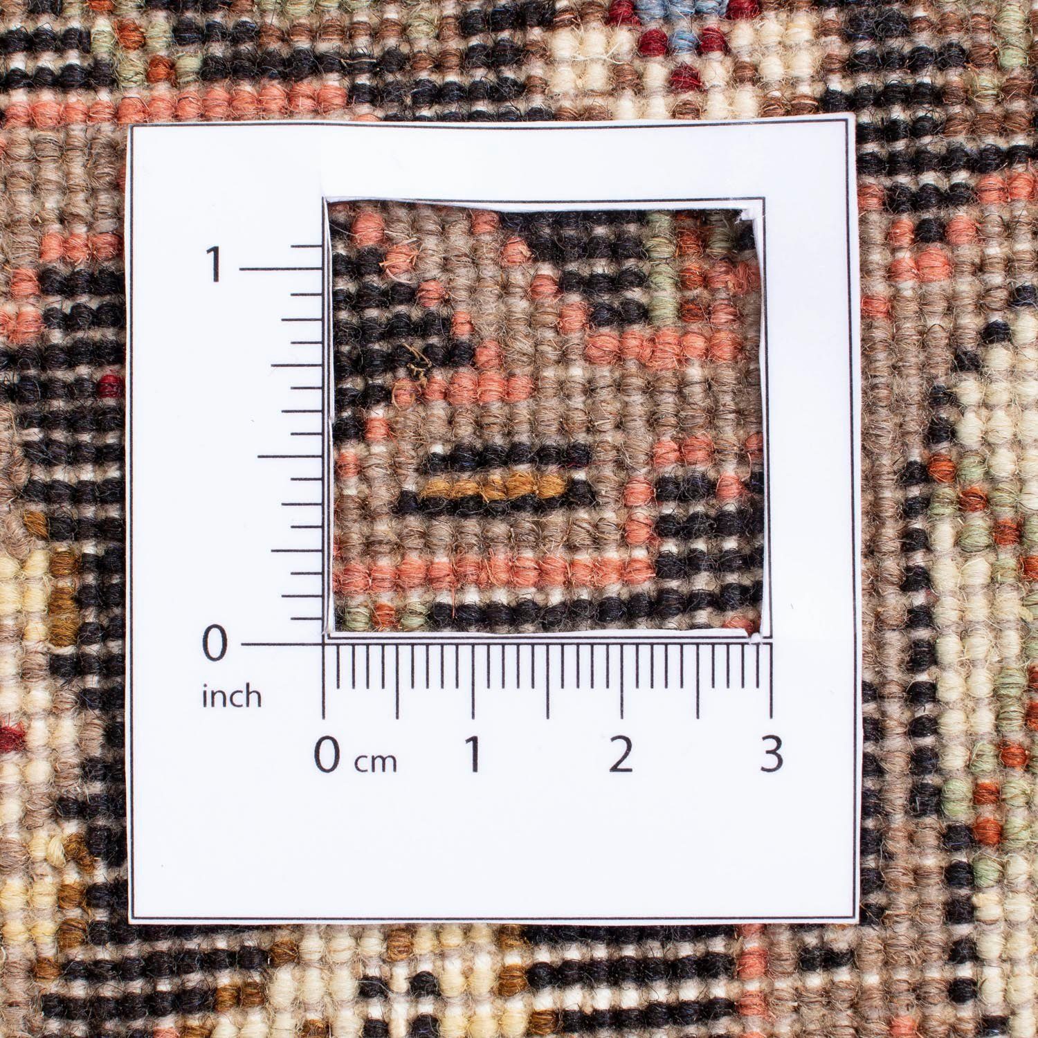 Wollteppich Blu - mm, 6 Nain morgenland, Handgeknüpft rechteckig, 58 cm, Höhe: scuro 9la 85 x Blumenmuster