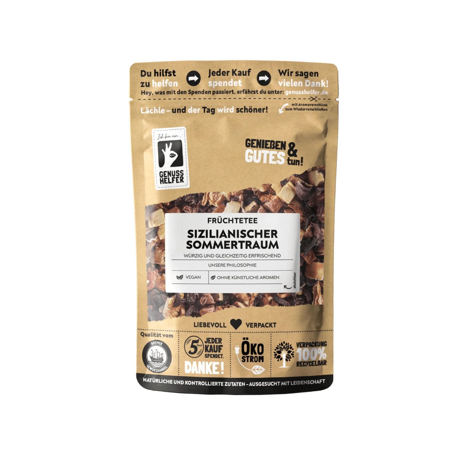 Bremer Gewürzhandel Tee Sizilianischer Sommertraum, Früchtetee, 5er Pack, 500 g