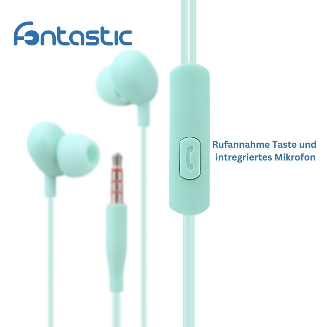 fontastic In-Ear Stereo-Headset Beans Mint In-Ear-Kopfhörer (Kabelgebunden) – Bild 2 von 4