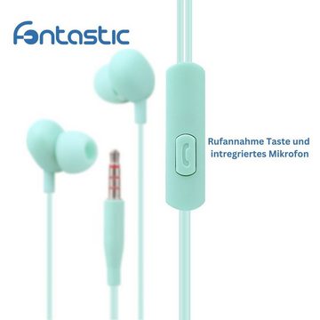 fontastic In-Ear Stereo-Headset Beans Mint In-Ear-Kopfhörer (Kabelgebunden)