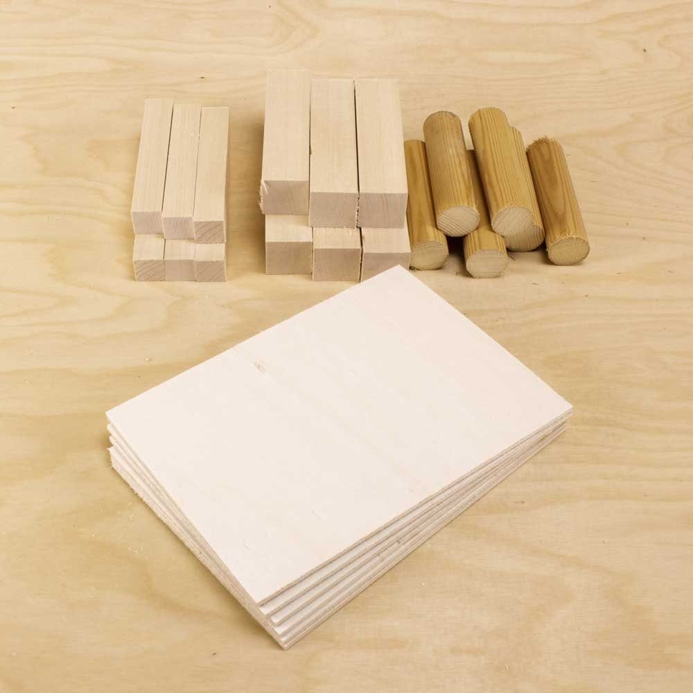 Die Werkkiste Bastelnaturmaterial Die Werkkiste - Material (groß) für Playmake und Unimat