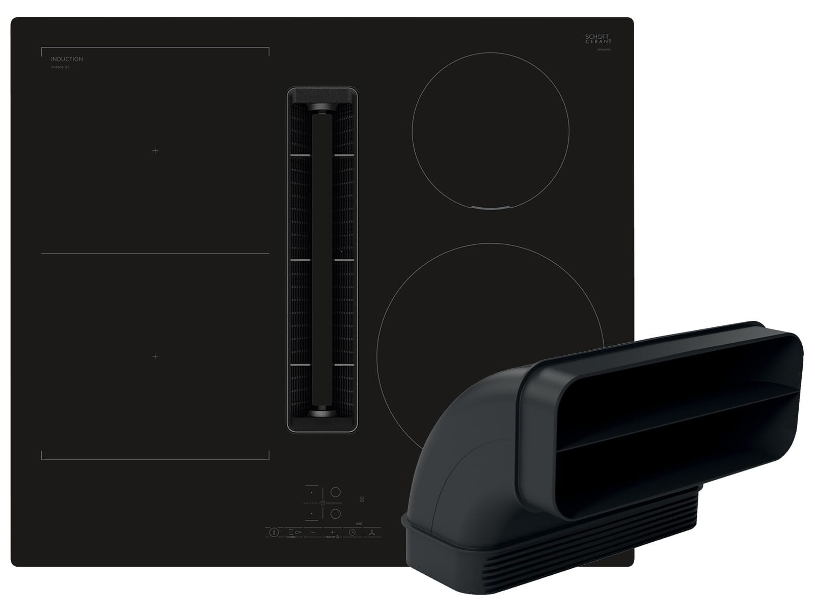 BOSCH Kochfeld mit Dunstabzug PVS601GA7, Timer, TouchControl-Bedienung