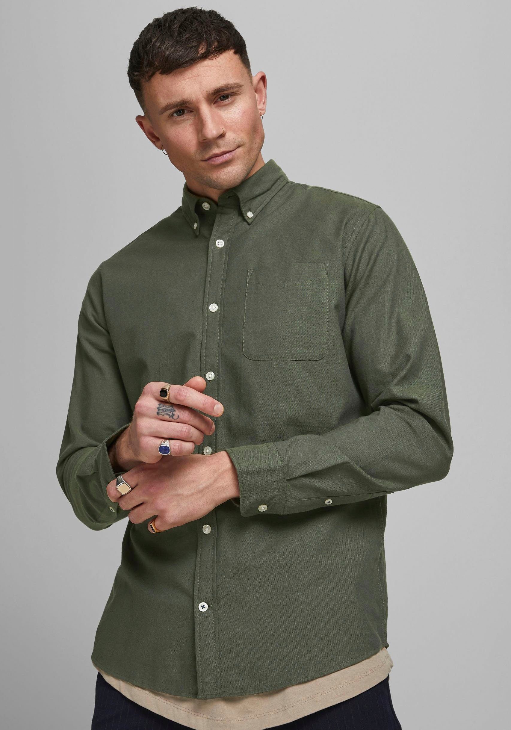 Jack & Jones Langarmhemd JJEOXFORD SHIRT LS NOOS