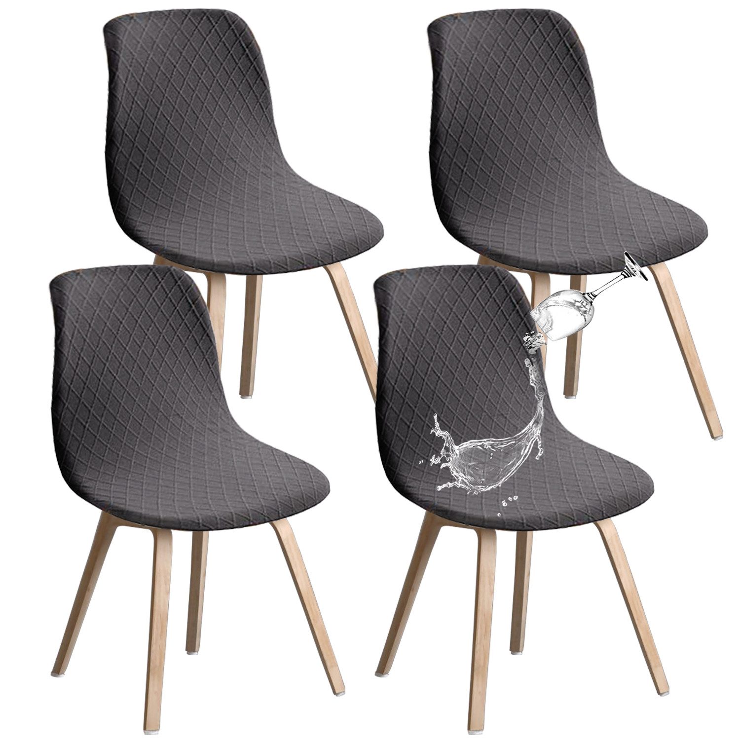 BYSURE Stuhlbezug Stretch Stuhlbezug Jacquard Esszimmerstühlhussen günstig online kaufen