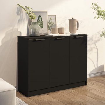 vidaXL Sideboard Sideboard Schwarz 90,5x30x70 cm Holzwerkstoff (1 St)