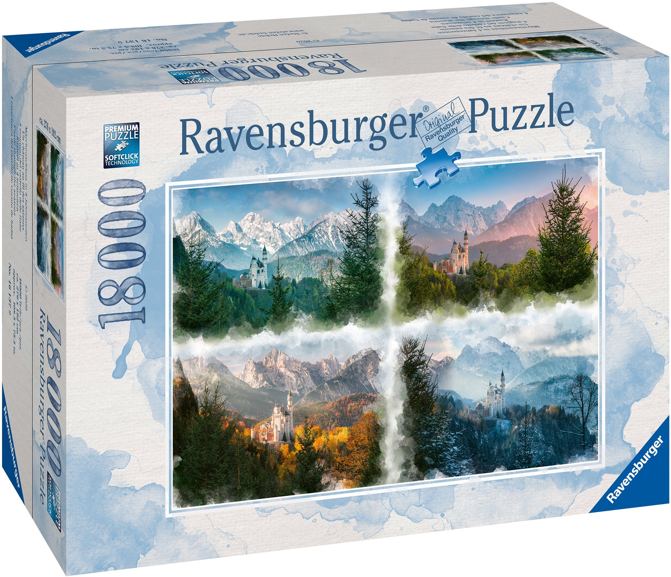Puzzle Märchenschloss in 4 Jahreszeiten