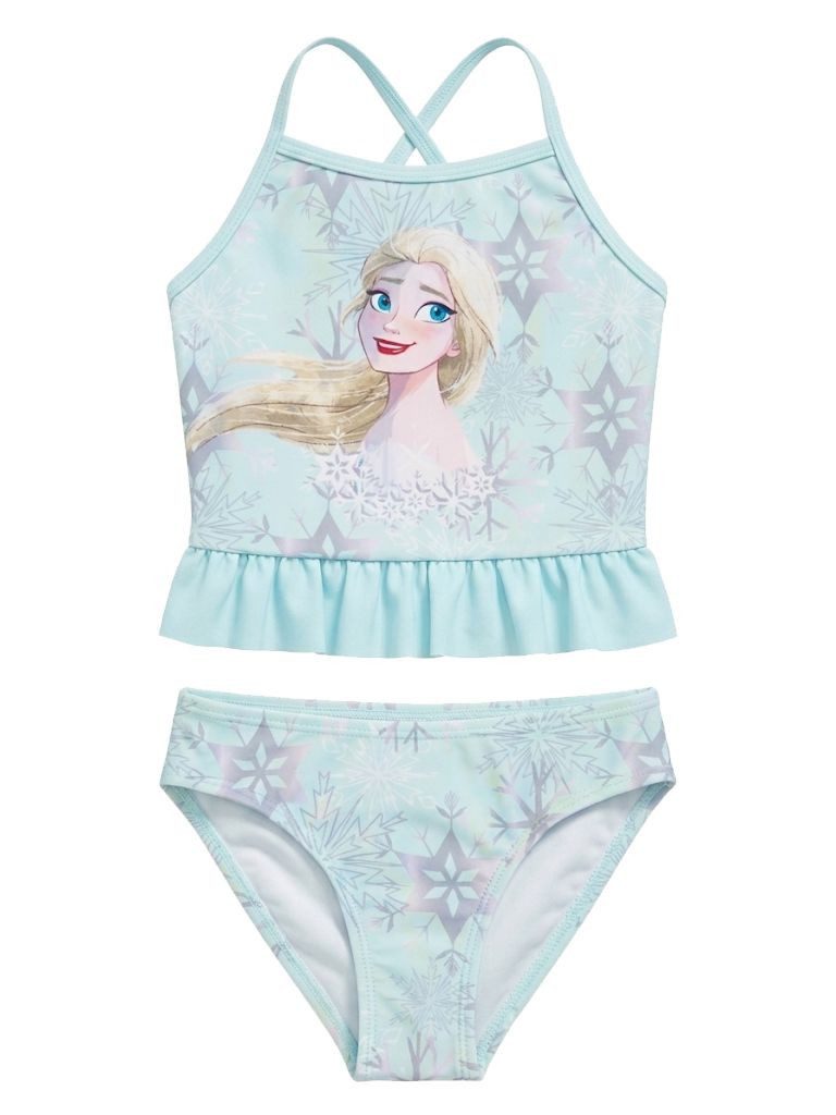 Disney Frozen Badeanzug Eiskönigin Anna + Elsa Schwimmanzug Zweiteiler Badeanzug Mädchen Mädchen Anna und Elsa Badeanzug